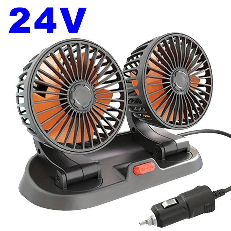 3-Head Adjustable Car Fan