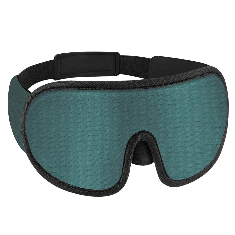 Teal sleep mask with black strap 