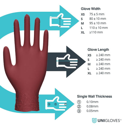Black Nitrile Examination Gloves