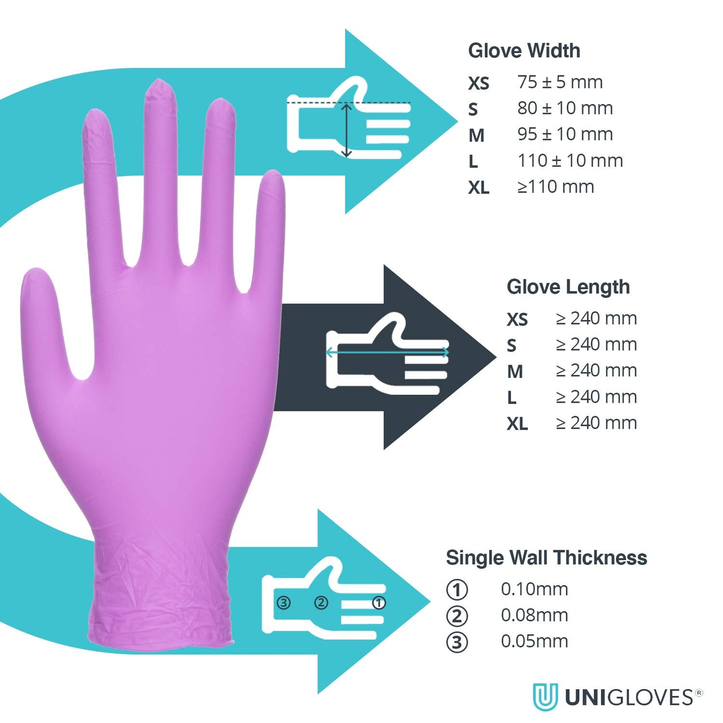Black Nitrile Examination Gloves
