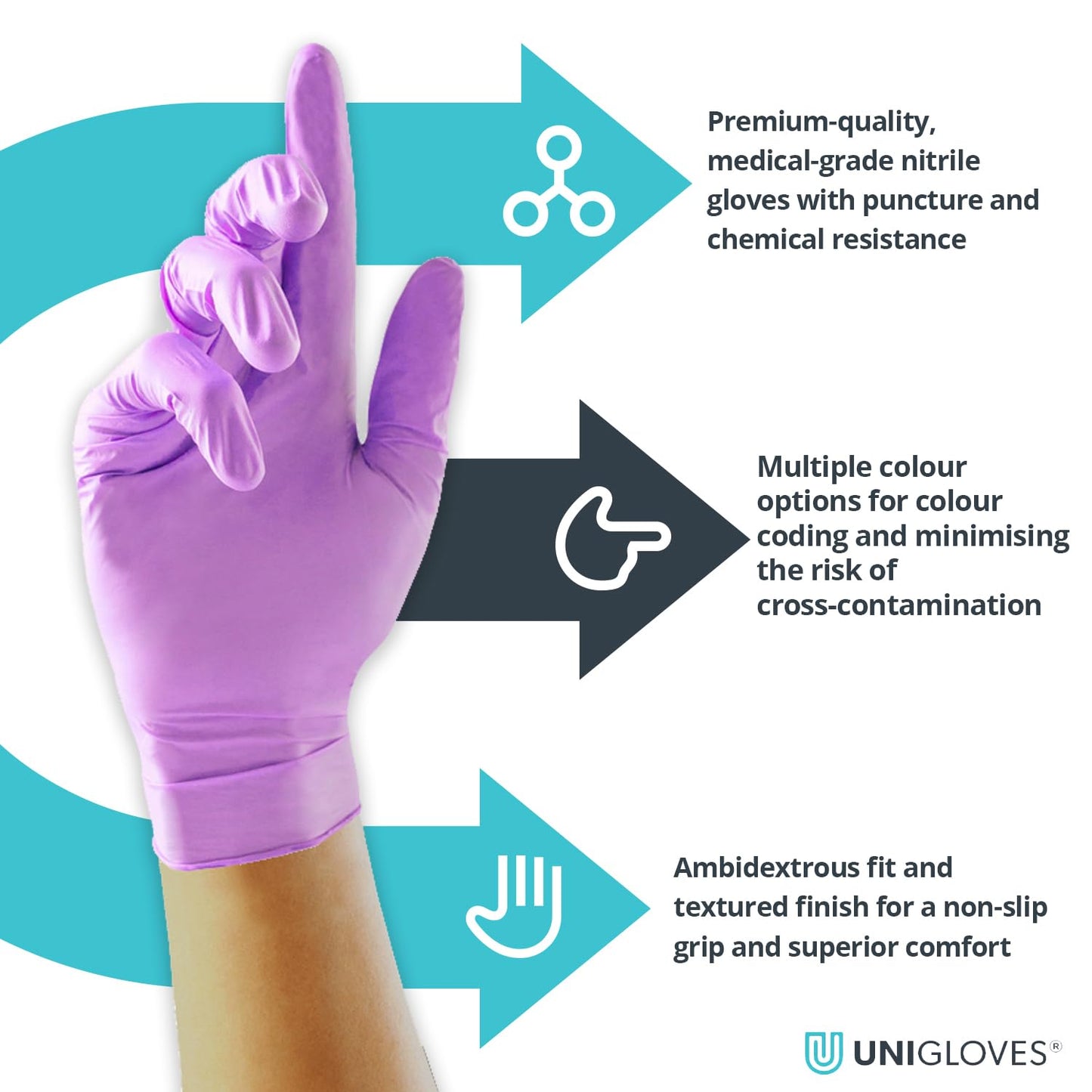 Black Nitrile Examination Gloves