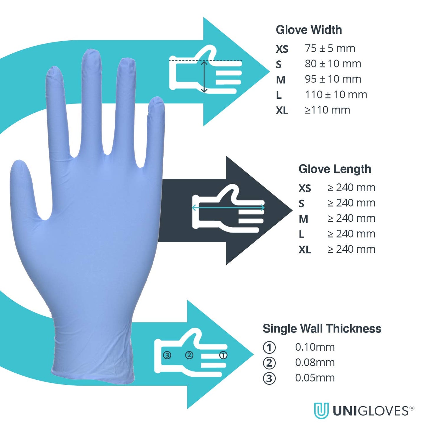 Black Nitrile Examination Gloves
