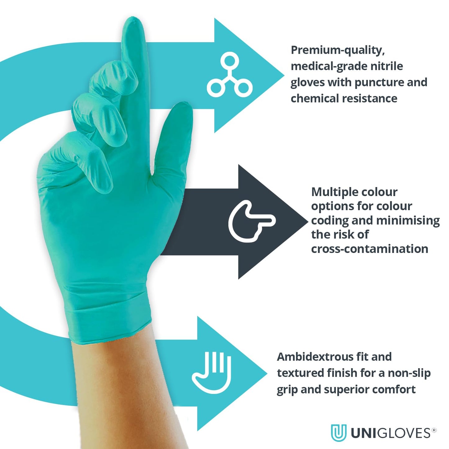 Black Nitrile Examination Gloves