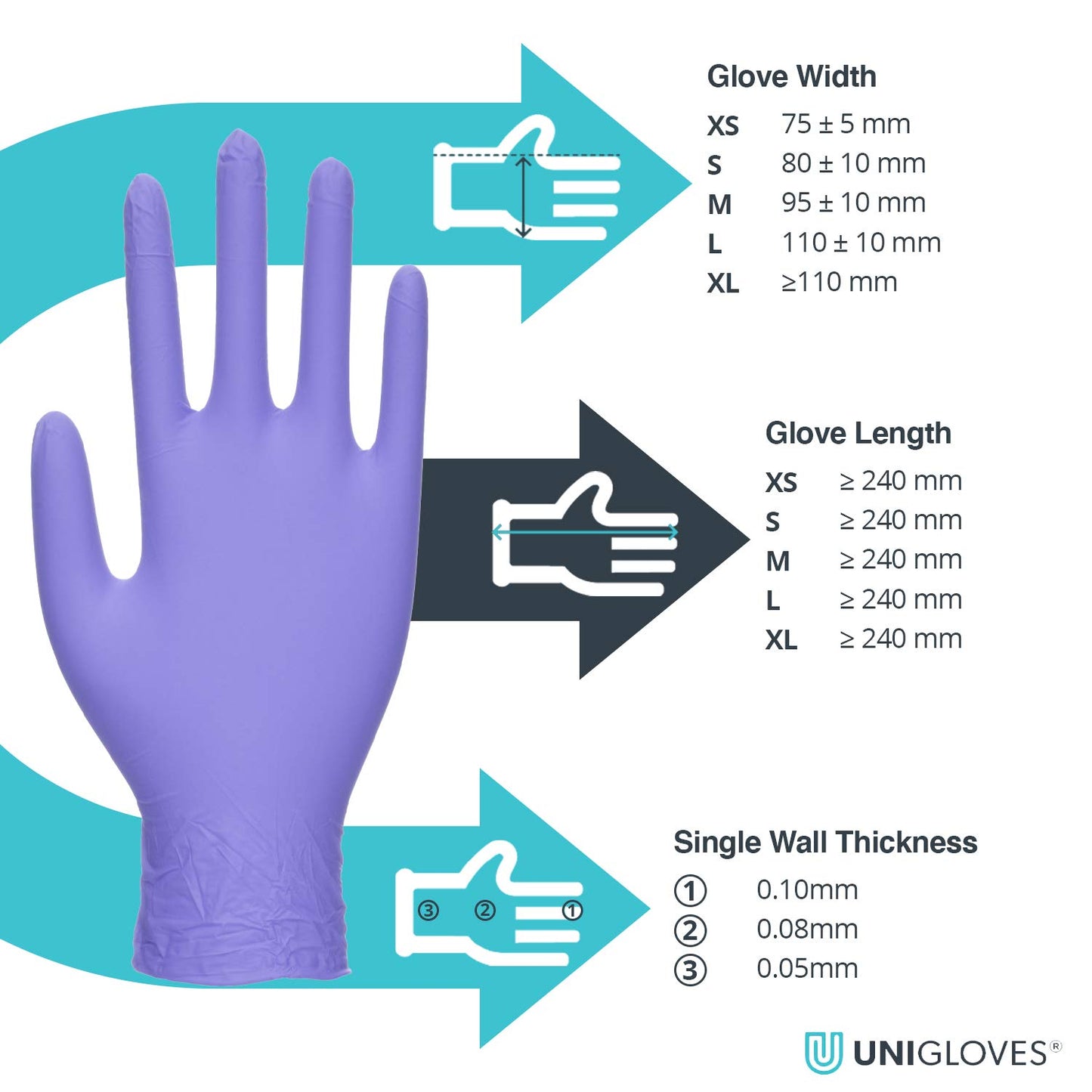 Black Nitrile Examination Gloves