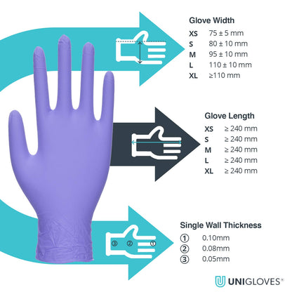 Black Nitrile Examination Gloves