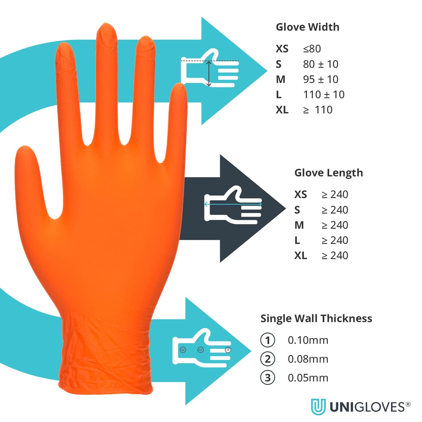 Black Nitrile Examination Gloves