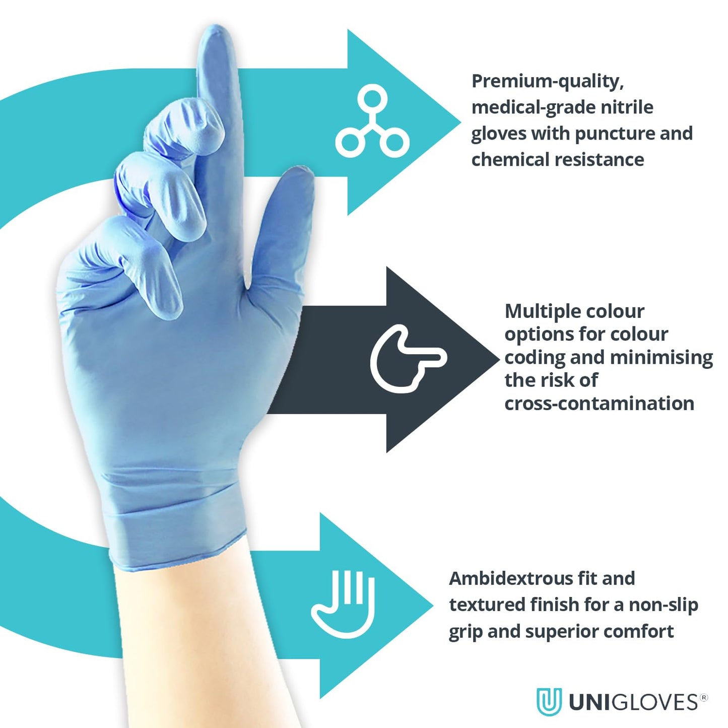 Black Nitrile Examination Gloves
