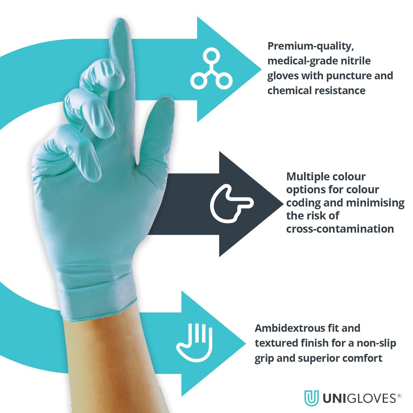 Black Nitrile Examination Gloves
