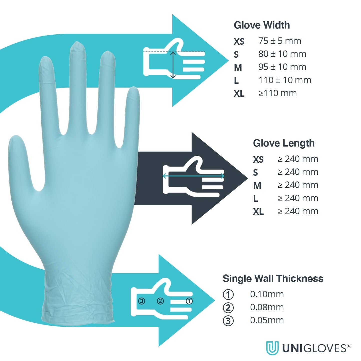 Black Nitrile Examination Gloves