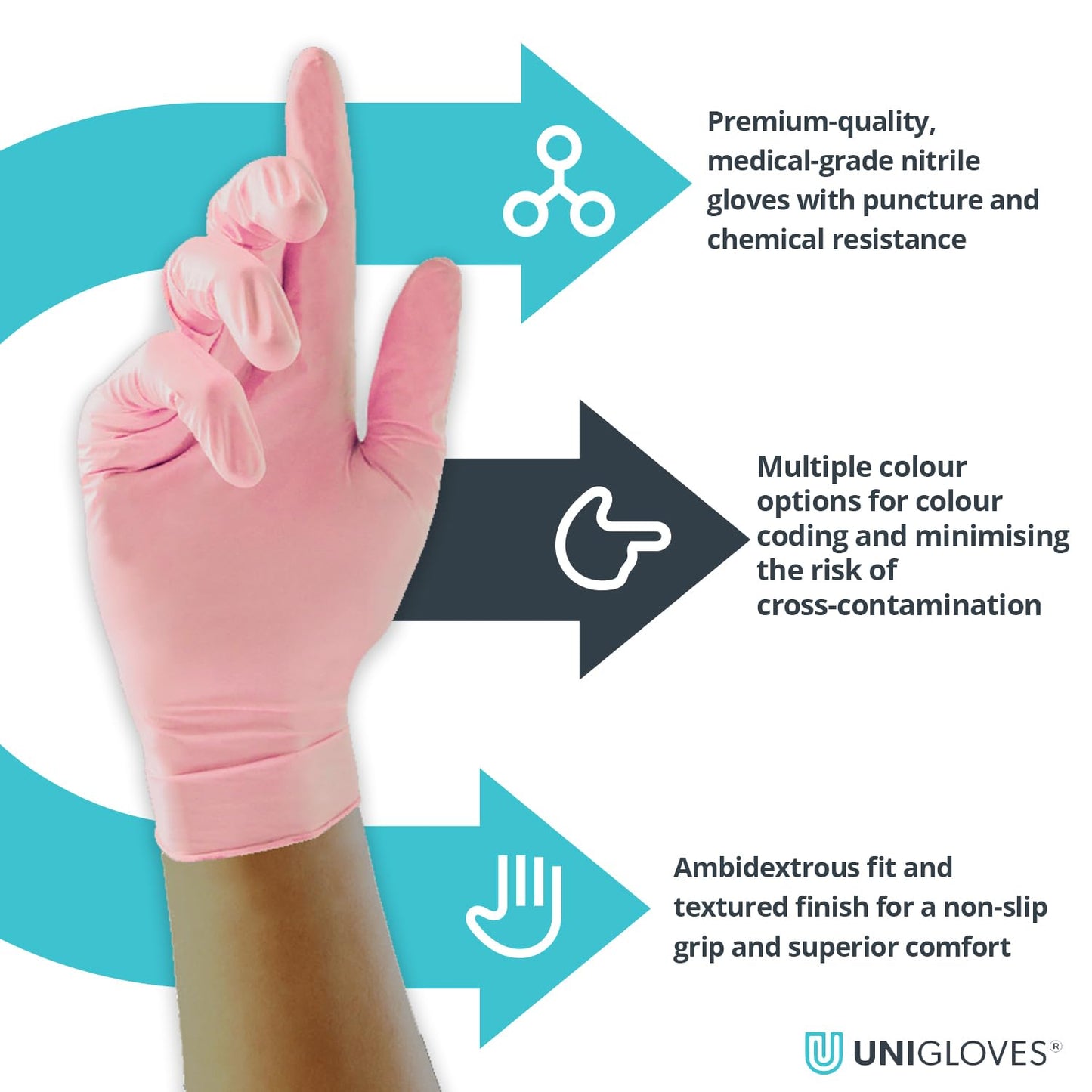 Black Nitrile Examination Gloves