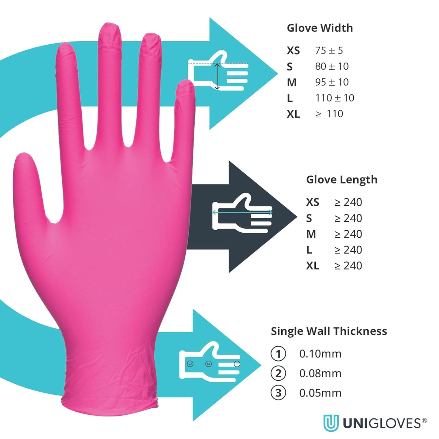 Black Nitrile Examination Gloves