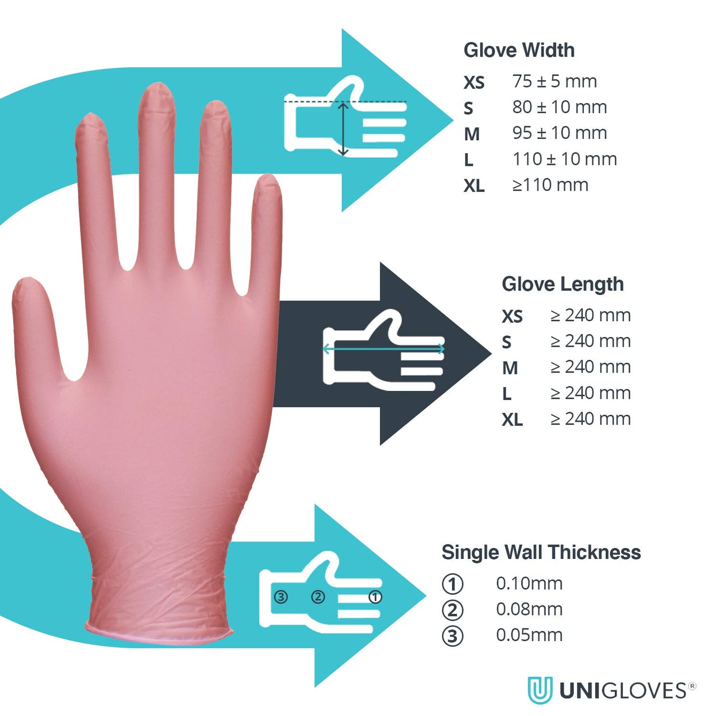 Black Nitrile Examination Gloves