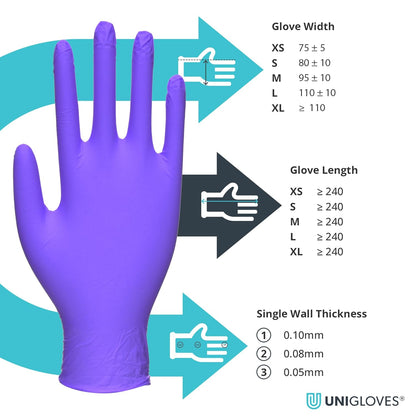 Black Nitrile Examination Gloves