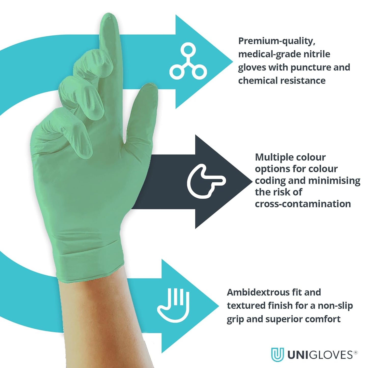 Black Nitrile Examination Gloves