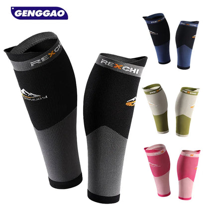 Compression sleeves with REXCHI branding on a white background