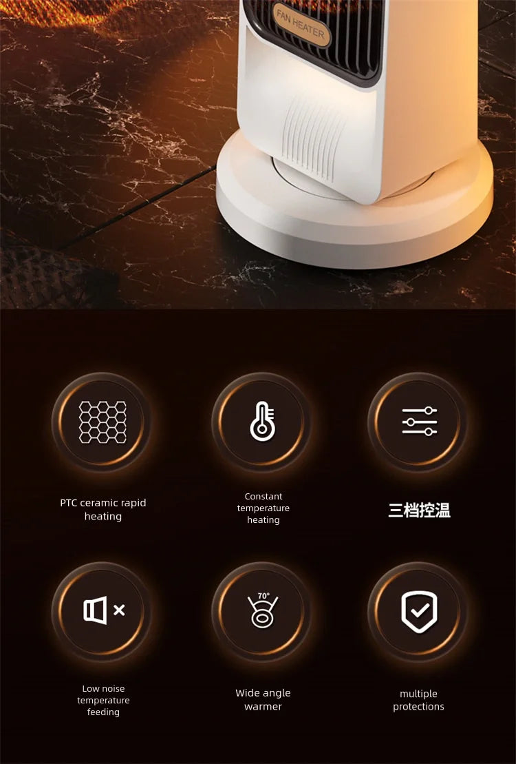 Oscillating Electric Fan Heater