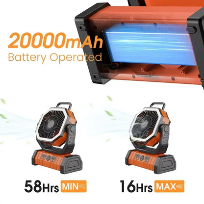 Camping Fan with Hook & USB