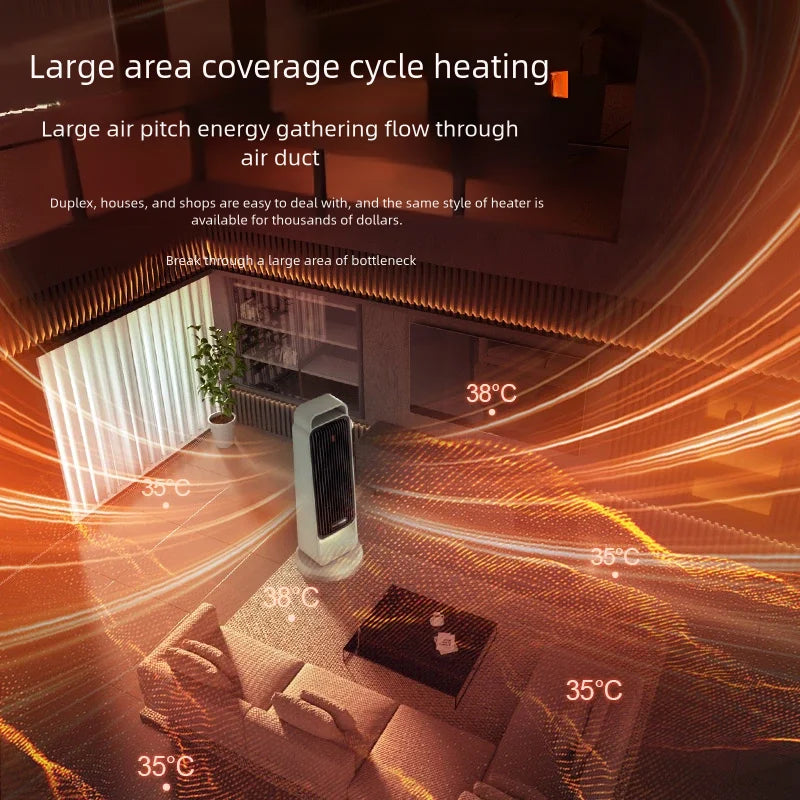 Oscillating Electric Fan Heater