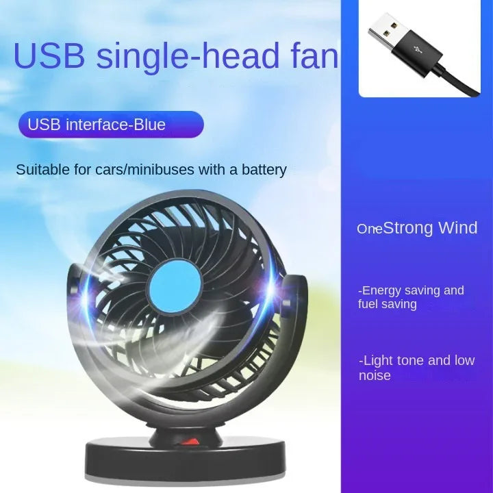 3-Head Adjustable Car Fan