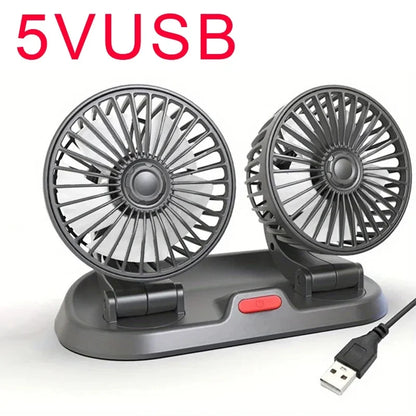 3-Head Adjustable Car Fan