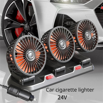 3-Head Adjustable Car Fan