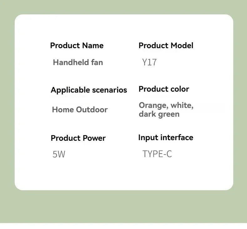 Cartoon Foldable Mini Fan