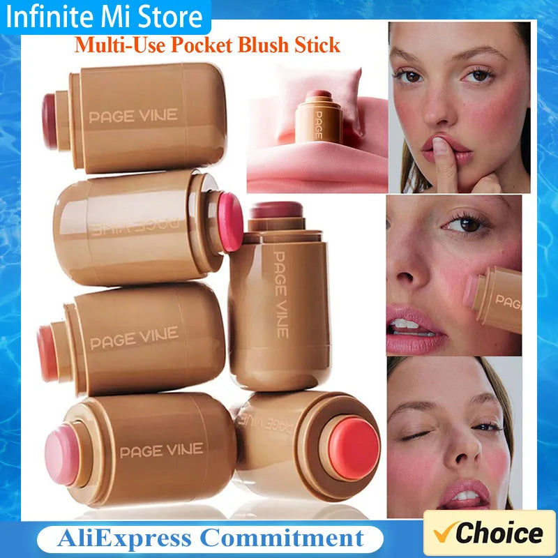 2-in-1 Pocket Blush & Lipstick, Travel Makeup Essential