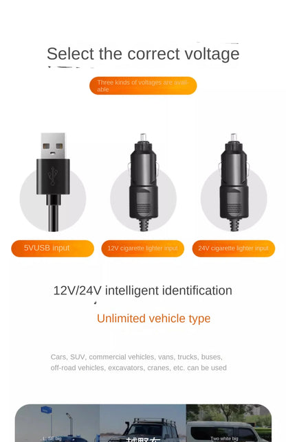 3-Head Adjustable Car Fan