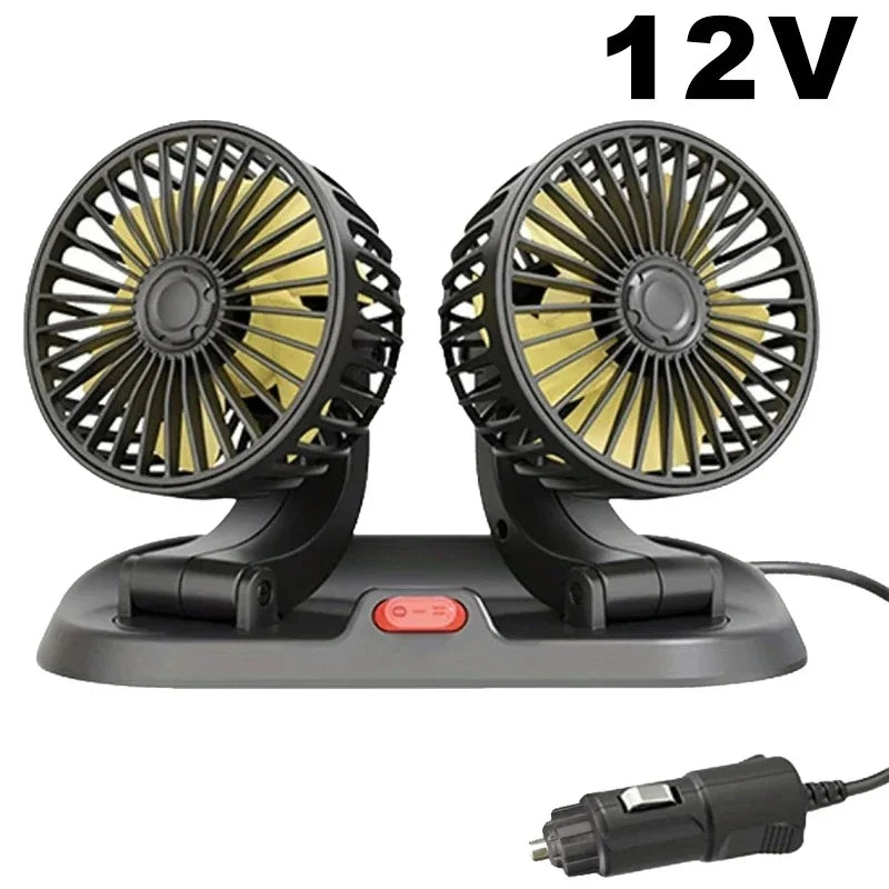 3-Head Adjustable Car Fan