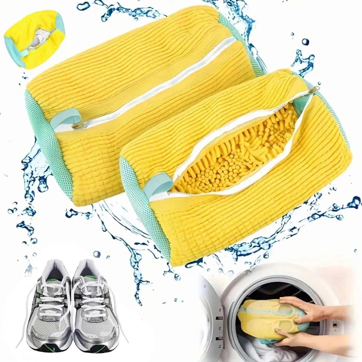 Shoe Bag for Washing Machine - Reusable Shoe Cleaning Bag for Sneaker Tennis Shoes Unstain