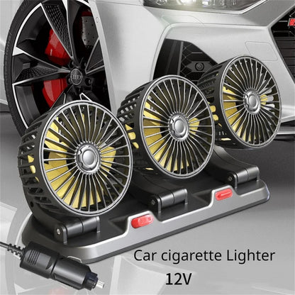 3-Head Adjustable Car Fan