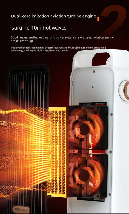 Oscillating Electric Fan Heater