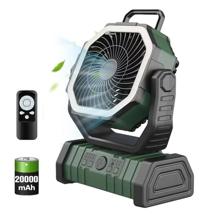 Camping Fan with Hook & USB