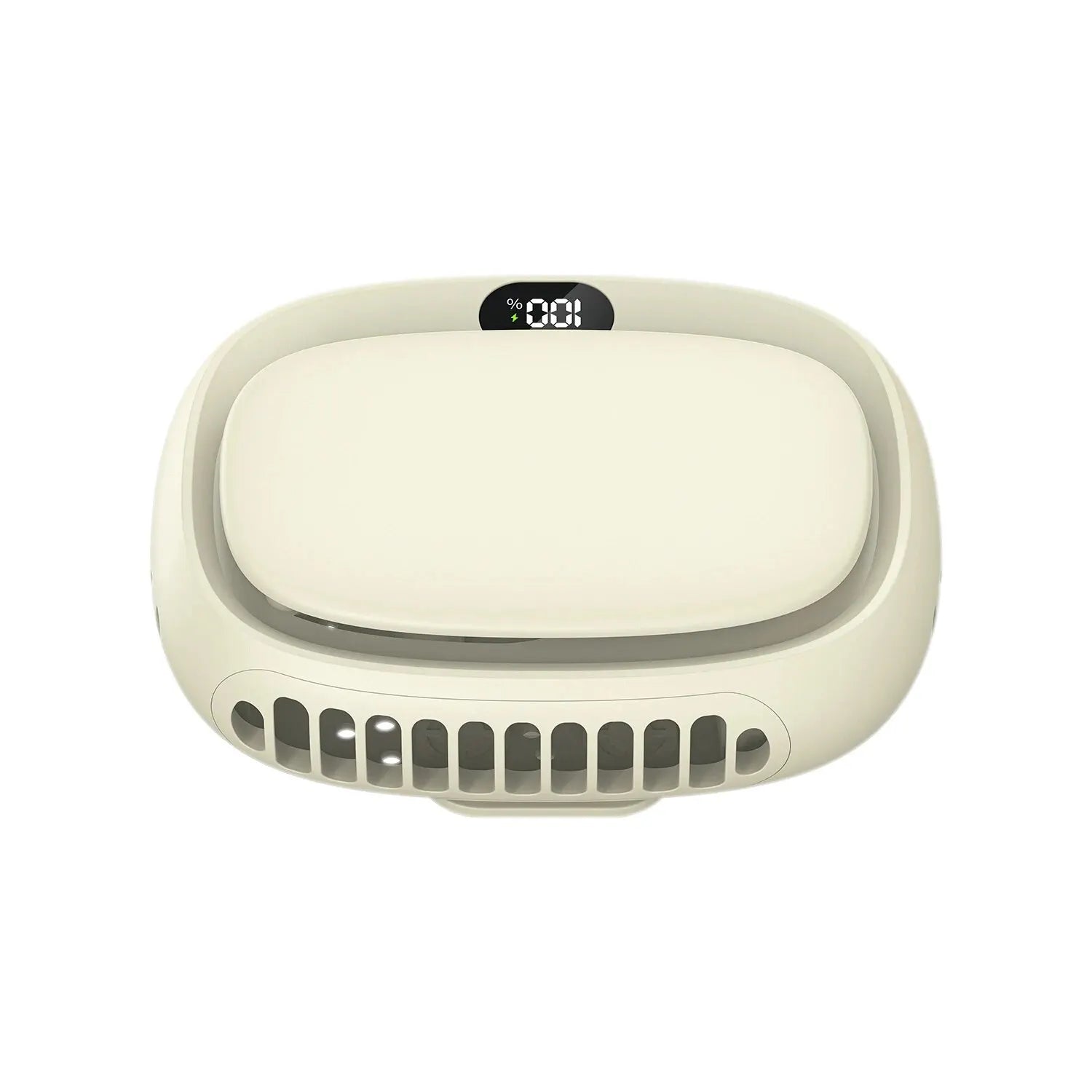 Apricot Neck Hanging Mini Fan by Albachfils with a lightweight design and built-in display for speed and battery life.