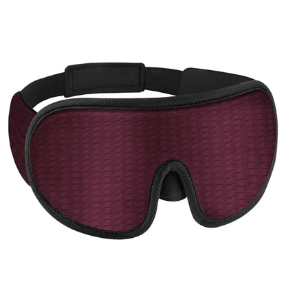Maroon sleep mask with black strap 