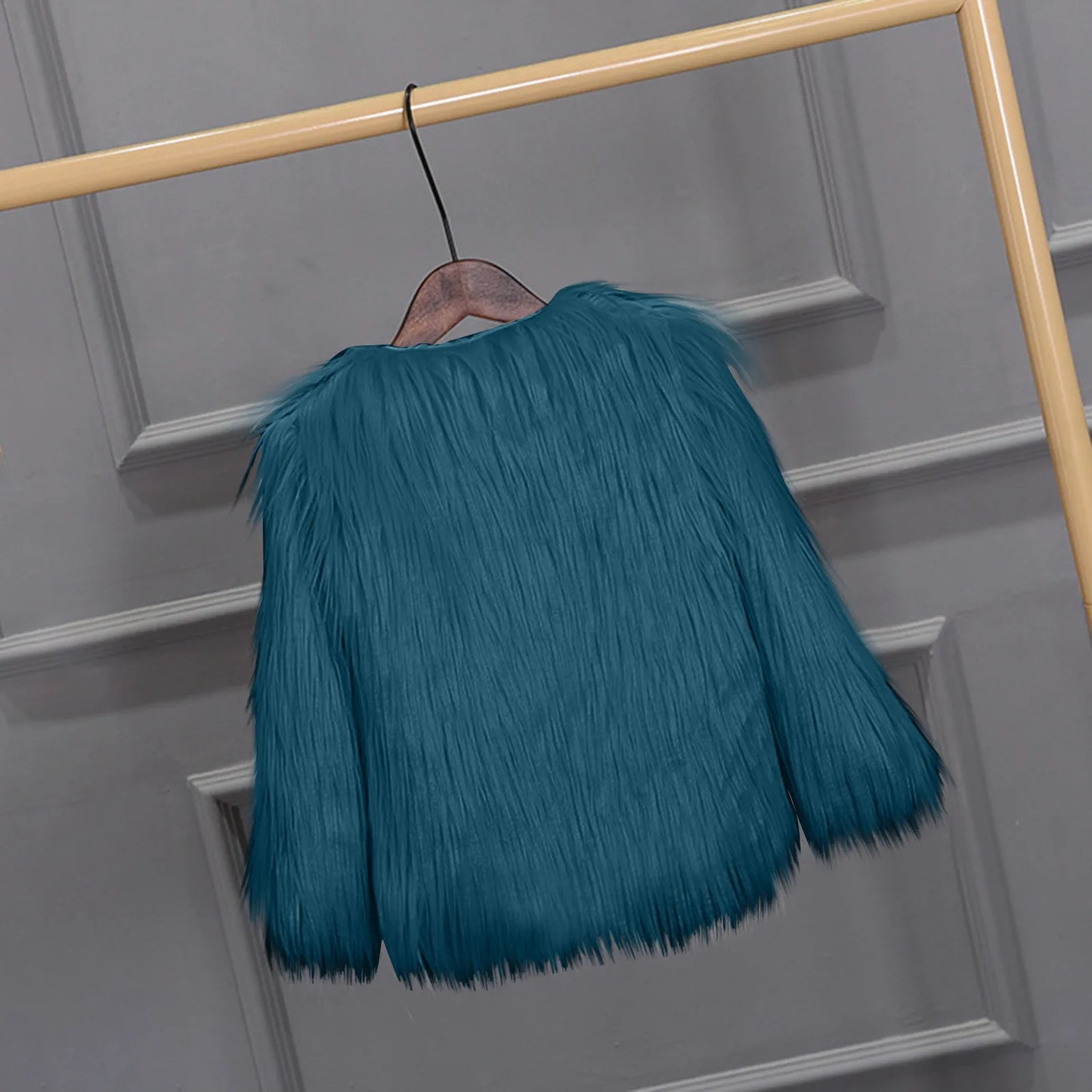 cozy faux fur coat for kids