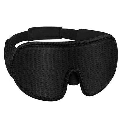 Black sleep mask on a white background